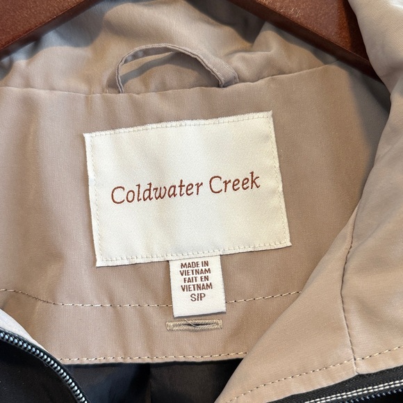 Coldwater Creek Black Hooded All Season Trench Coat Pocket Jacket, S - Picture 2 of 8